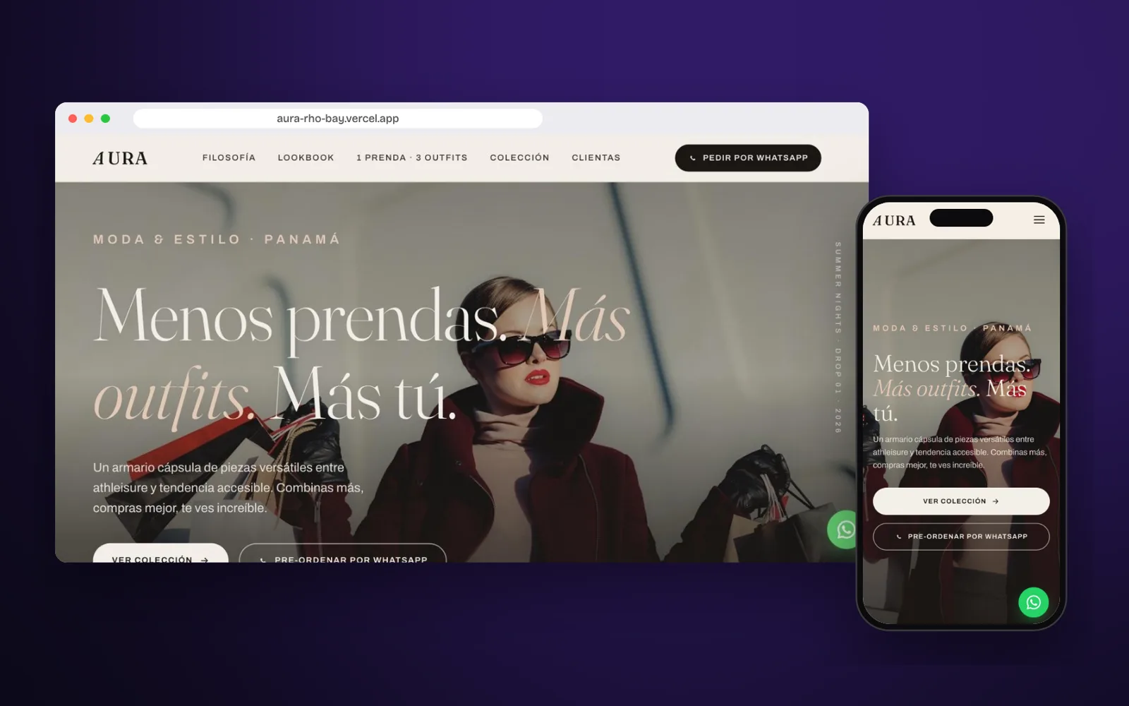 AURA · moda y armario cápsula
